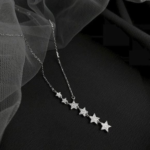 NEW Silver Charming Star Pendant Necklace - Picture 4 of 5